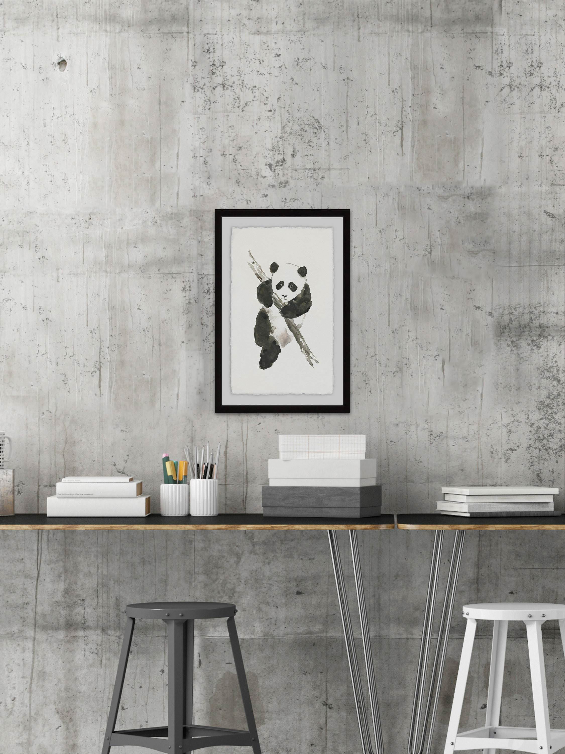 Panda on the Move Framed Painting Print