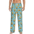 thumbnail image 2 of Goofa Lemon Ice Cream Printed Soft Pajama Pants for Men, Wide Leg Comfy Casual Lounge Yoga Pants-XX-Large, 2 of 9