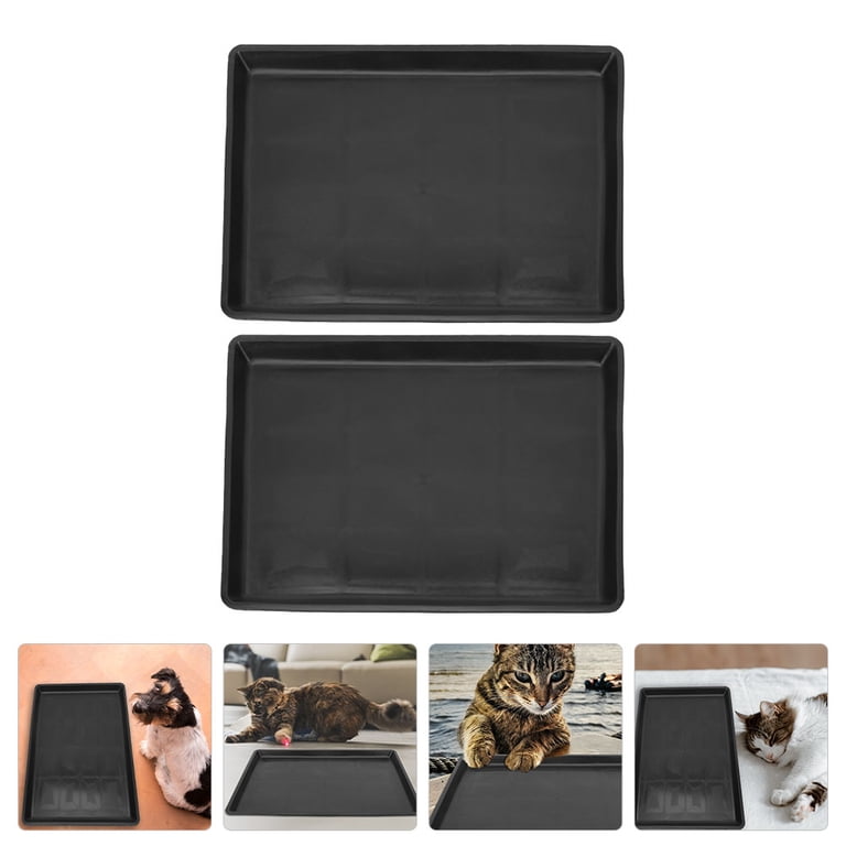 Small Animal Cage Pans 2-Pack Pet Cage Bedpans - Durable Plastic Tray ...