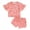 Pink, variant on Musuos Toddler Girls Summer Outfit 6M- 4T Floral Print Short Sleeve T-Shirt and Elastic Shorts Set Cute Summer 2 Piece Clothes