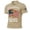 Khaki, variant on Men's US 250th Anniversary Polo Shirt with One Nation Under God and Cross Flag Print Featuring Classic Collar and Short Sleeves  Army Green L