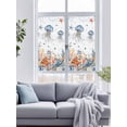 thumbnail image 4 of No Glue Heat Blocking Window Flims, Jellyfish Coastal Window Privacy Film Frosted, Summer Beach Coral Starfish Ocean Peep-proof Door Windows Tint for Bathroom, Dormitory, 17.7 x 78.7 Inches, 4 of 9