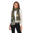 thumbnail image 2 of FORMRS Womens Scarf Winter Soft Long Big Warm Shawls Wrap Tassel Scarves, Floral Lines, 2 of 9