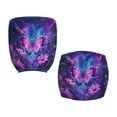 thumbnail image 6 of ZUXONGSY Purple Butterfly Flower Desk Chair Cover 2 PCS Mid Back Chair Covers with Elastic Edge Stretch Elastic Polyester Slipcover Wear Resistant Decorativer Cover for Family Friends, 6 of 7