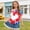 Independence Day Print D, variant on Girls American Flag Graphic Tee Tie-Dye Printed One Shoulder Tops Independence Day T-Shirts Multicolor Size 5
