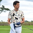 thumbnail image 3 of Honeii Funny Puppy print Polo Shirt, a classic short-sleeved, button-down golf shirt designed for menXX-Large, 3 of 6