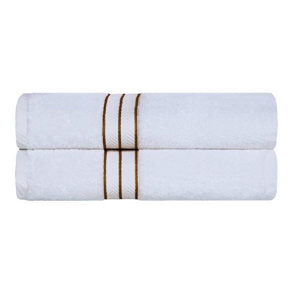 Superior 100% Turkish Cotton Plush 2-Piece Solid Highly Absorbent Towel Set, Toast