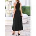 thumbnail image 6 of PRETTYGARDEN Summer Halter Dresses for Women Vacation Outfits Sleeveless Polka Dot Sundress Wedding Guest Maxi Dress, 6 of 7
