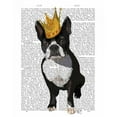 thumbnail image 3 of Fab Funky 20x24 Black Modern Framed Museum Art Print Titled - Boston Terrier And Crown, 3 of 5