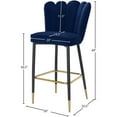 thumbnail image 4 of Meridian Furniture Lily Navy Velvet Stool (Set of 2), 4 of 4