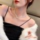 thumbnail image 4 of Elegant Bowknot Pendant Collar Necklace Vintage Pearl Chain Choker Simple Clavicle Chain Fashion Neck Chain Jewelry, 4 of 4