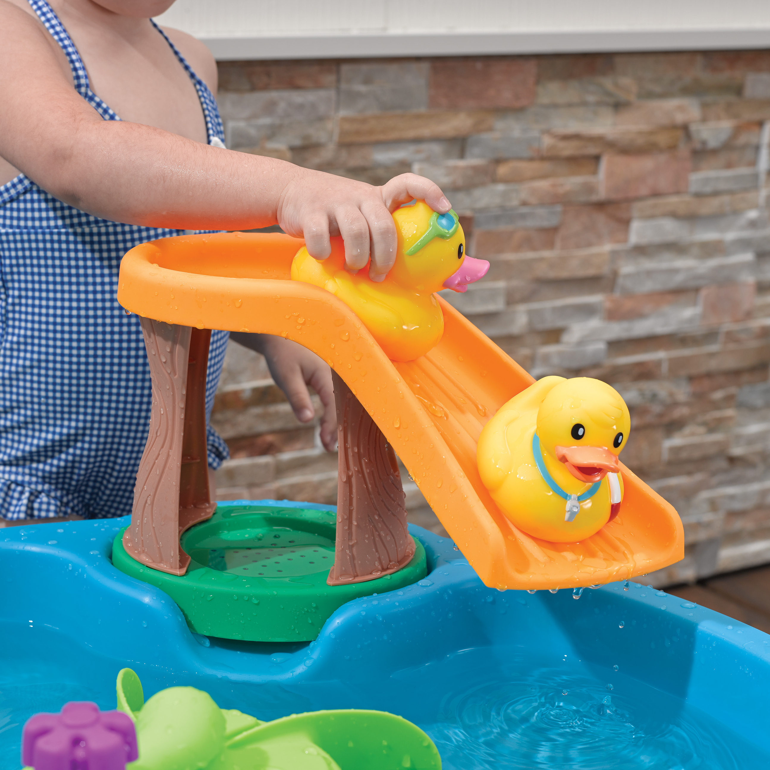 Step2 Duck Pond Blue Plastic Water Table for Toddler with 6-piece Playset - image 4 of 10