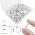 Clear Thumb Tacks for Wall Hangings 100 Count Plastic Push Pins
