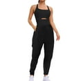 thumbnail image 2 of Summer Jumpsuits for Women 2025 Summer Casual Long Rompers Sleeveless Athletic Gym Yoga Workout Romper Running Overslla with Chest Pads S-2XL, 2 of 8
