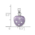 thumbnail image 2 of 925 Sterling Silver Rhodium Plated Stellux Crystal Love Heart Pendant Necklace 17.75x11mm Wide Pendant for Women, 2 of 2