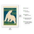 thumbnail image 2 of Brookfield Zoo Chicago - Polar Bear - Vintage Travel Poster by Carken c.1930 - Japanese Unryu Rice Paper Art Print (Unframed) 12 x 16 in, 2 of 4