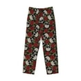 thumbnail image 4 of Xecao Red Rose Skull Men's Straight Lounge Pajama Pants: The Ultimate in Comfortable Sleepwear, 4 of 9