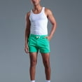 thumbnail image 7 of HCNTES Mens Casual Shorts Flex Drawstring Elastic Waist Summer Beach Shorts with Pockets(Mint Green,M), 7 of 7