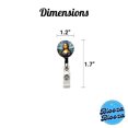 thumbnail image 4 of Mona Lisa Van Gogh Style Retractable Reel ID Badge Key Card Name Tag Holder with Clip, 4 of 6