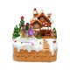 thumbnail image 3 of Caja de música LED con forma de casa de pueblo navideño, decoración de mesa única con escena de nieve 2 hombres de jengibre, 3 of 8