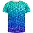 thumbnail image 1 of Halloween Mermaid Scales Costume All Over Mens T Shirt, 1 of 2