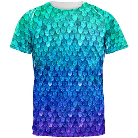 Halloween Mermaid Scales Costume All Over Mens T