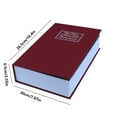 thumbnail image 3 of Usbinx Life Dictionary Diversion Safe Book Hidden Lock Box Portable Storage for Valuables Home Office Red Password and Key Lock, 3 of 3