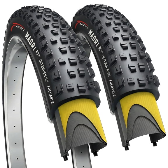 Fincci 29x2.25 Bike Tires (57-622) Foldable Anti-Puncture for Mountain, Enduro, Gravel, and Hybrid Bikes, 2-Pack