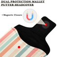 thumbnail image 3 of Haosy Soft Color Striped Golf Mallet Putter Cover Strong Magnetic Leather Golf Club Headcover Closure, 3 of 7
