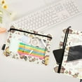 thumbnail image 4 of 2 Pack Pencil Pouch for 3 Ring Binder Smooth Zipper Folders with Pockets Clear Window Pencil Case Cute Duck and Flower, 4 of 6