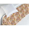 thumbnail image 3 of Contemporary Bed Runner, Abstract Drawing Complex Modern Colorful Leaf Inspired Forms, Decorative Accent Bedding Scarf for Hotels Homes & Guest Rooms, Twin, Marigold and Multicolor, by Ambesonne, 3 of 3