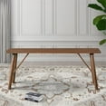 thumbnail image 2 of Cluj Mid Century Modern Solid Wood Walnut Dining Bench, 2 of 5