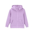 thumbnail image 3 of Ruyang Kids Zip Up Hoodie Long Sleeve Sweatshirt Solid Loose Fit Sweatshirt Jacket Trendy Windproof Coat Fall Winter Warm Outerwear, 3 of 9