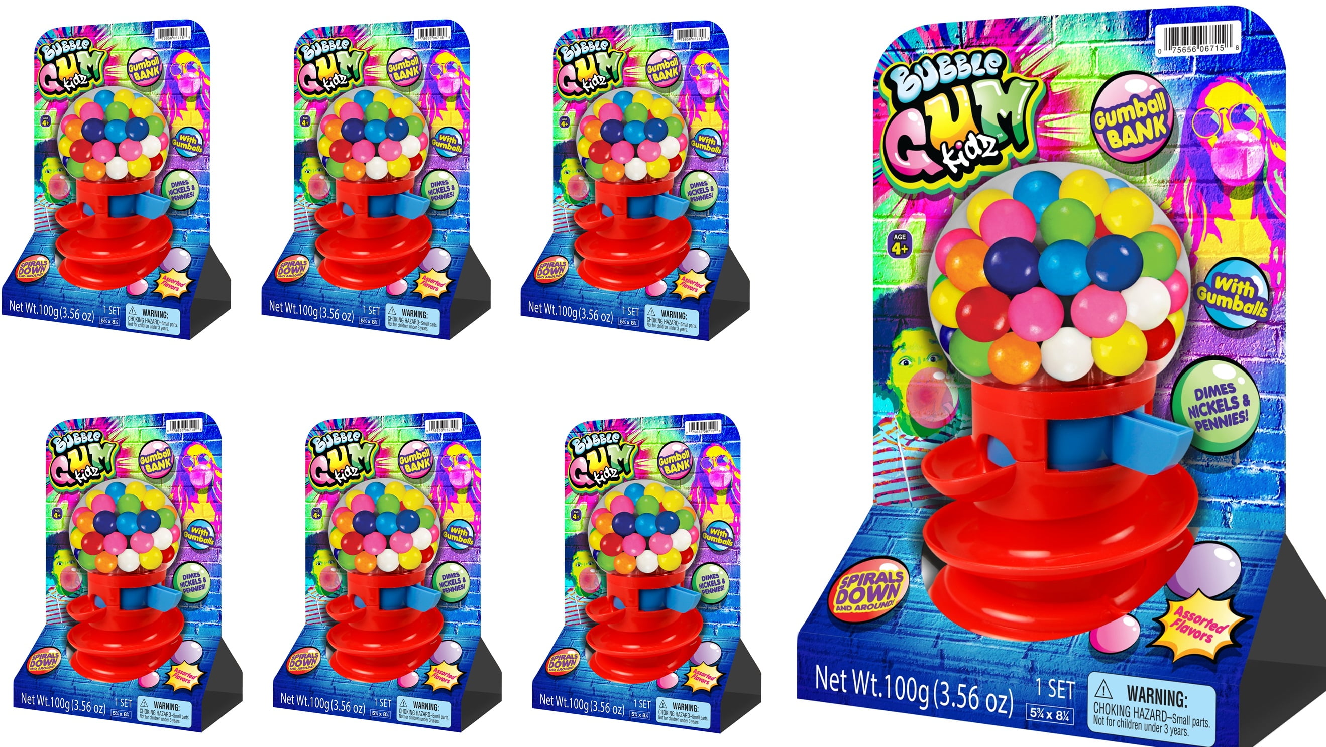 Gumball Vending Machine With Stand Spiral Bank Lighted Gum Candy Dispenser Toy 