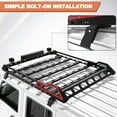 thumbnail image 5 of POFENZE Roof Rack Cargo Carrier for 2007-2022 Jeep Wrangler JK JL Unlimited 4 Door Luggage Rack for Car with LED Lights, 5 of 6