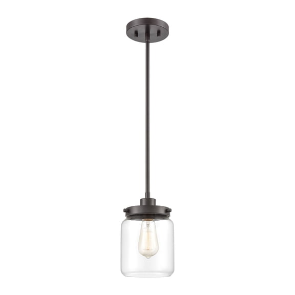 Elk Home Mason 6-inch Wide 1-Light Mini Pendant in Oil Rubbed Bronze