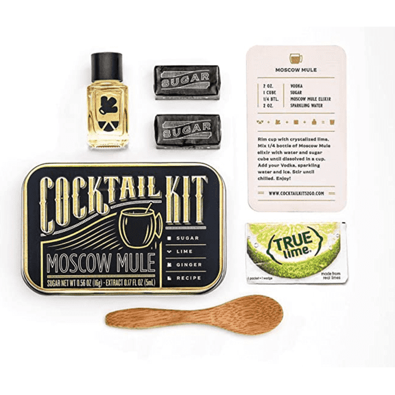 Cocktail Kits 2 Go -Moscow Mule Cocktail Kit, Craft Cocktails-Multi Color(Contain No Alcohol)