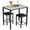 White, variant on Giantex 3 Pieces Dining Table Set, Modern Bar Table Set w/2 Bar Stools, Counter Height Table Set for Living Room Restaurant