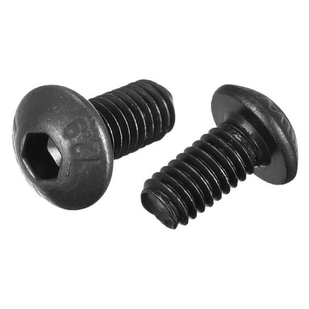 

Uxcell M4x6mm Hex Socket Button Head Cap Bolts Screws Alloy Steel Black 200 Pack