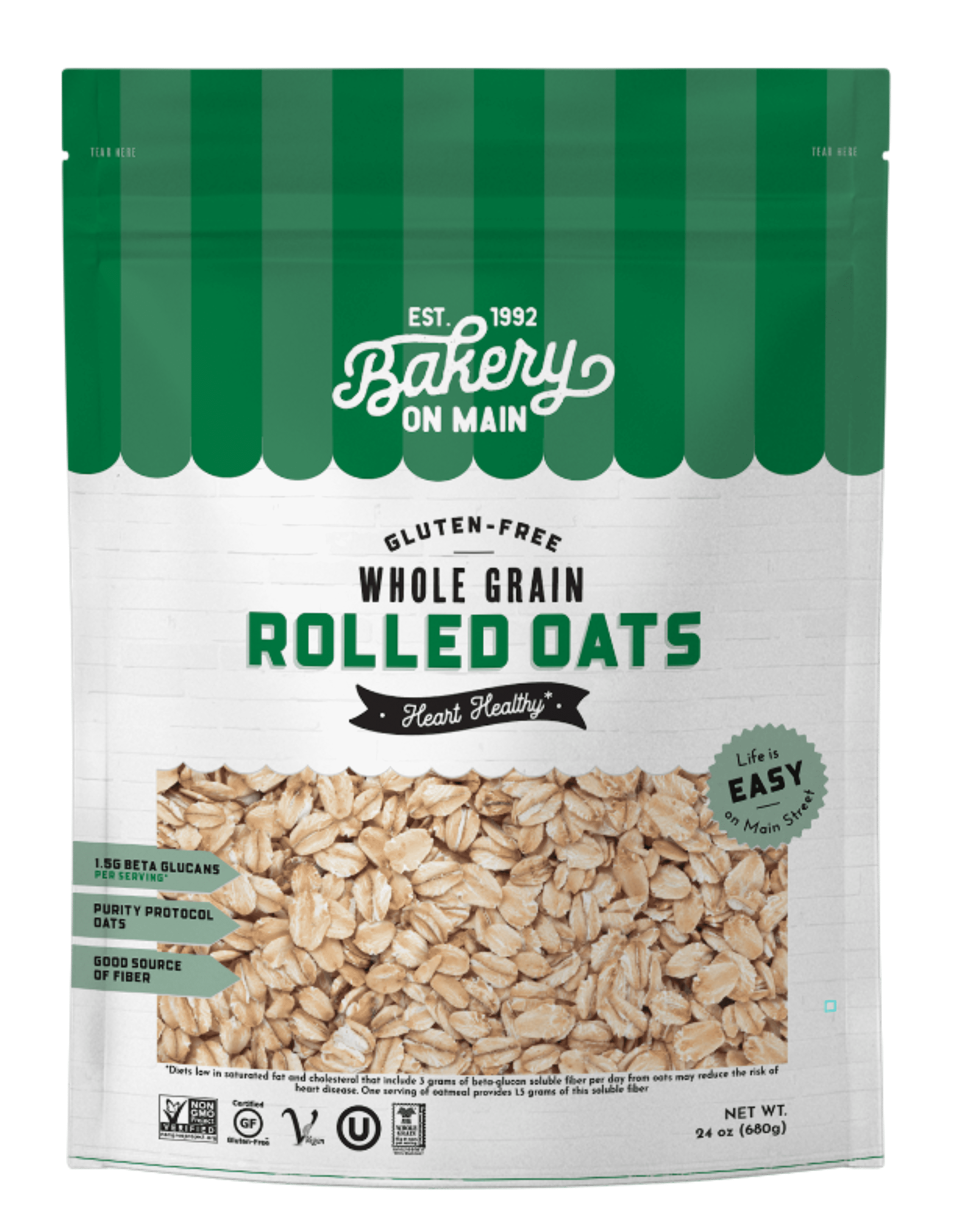Bakery On Main, Rolled Oats, Gluten Free, 24 oz. Bag