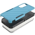 thumbnail image 5 of Designed for Motorola Moto G Stylus 5G 2024 Hybrid lined shockproof dual layer Rugged 2in1 Hard PC & Silicone TPU Non Slip Textured Tough Phone Case Cover [Sky Blue], 5 of 11