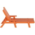 thumbnail image 3 of Bayport Chaise Longue Inclinable en Plastique HDPE pour Extérieur, Orange, 3 of 6