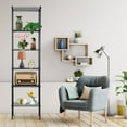 thumbnail image 2 of BestOffice Adjustable Storage Shelves Metal Storage Shelf fo adults(Black, 16.7L×11.8W×63.6H), 2 of 7