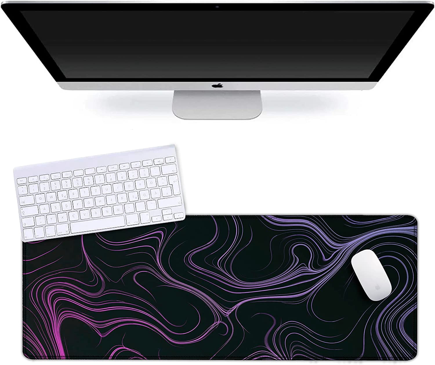 XXL Mouse Pad Extended Gaming Mousepad Large 31.06" x 11.8" Desk Pad Keyboard Mat with Non-Slip Base Stitched Edge for Home Office Gaming Work
