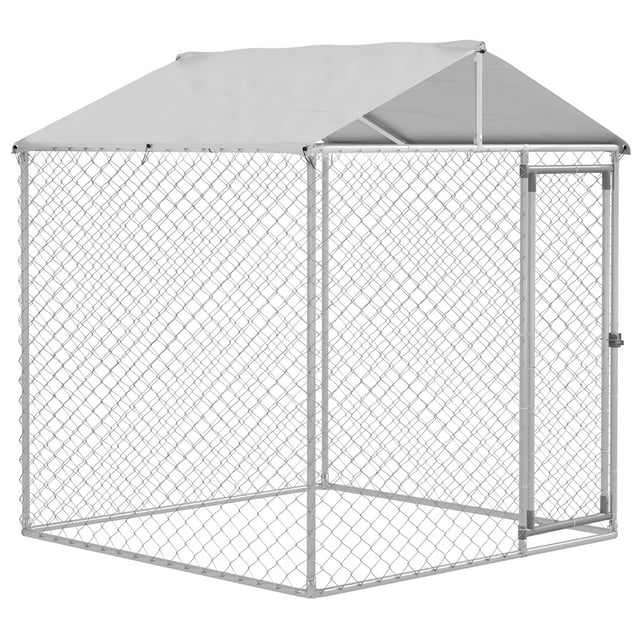 PawHut 6.6' x 6.6' x 7.8' Covered Dog Kennel for Small Medium Dogs