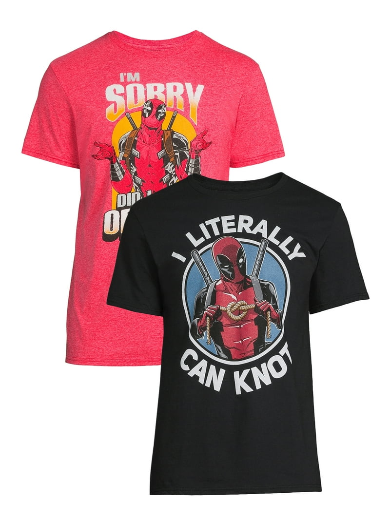 Marvel Deadpool Men's Big Mens Can Knot I'm Sorry Short Sleeve
