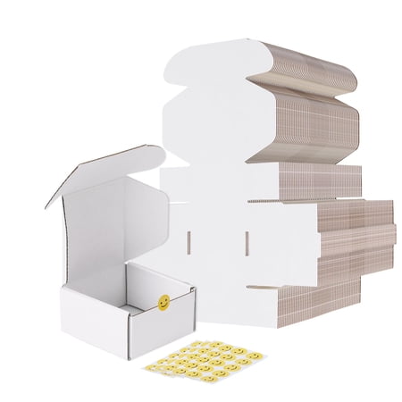 White 4x4x2 Inches Corrugated Cardboard Packing & Shipping Boxes