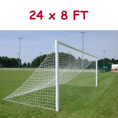 24x8ft football net soccer goal post nets full size flat back net