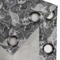 thumbnail image 5 of Ambesonne Pirates Grommet Curtain, Greyscale Skulls Doodle, 50" x 54", Grey Pale Grey, 5 of 6