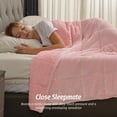 thumbnail image 4 of Anjee Weighted Blanket for Adults, 15lbs Heavy Blankets Great for Relieve Stress, Perfect Gift for Family and Friends, 60x80 inches Pink, 4 of 11